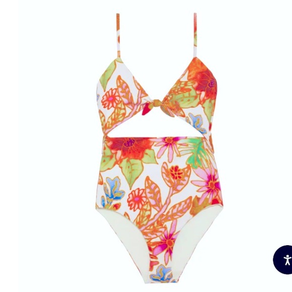 NWT Mara Hoffman Kia one piece swimsuit w/cutout details in floral print. - Picture 4 of 10
